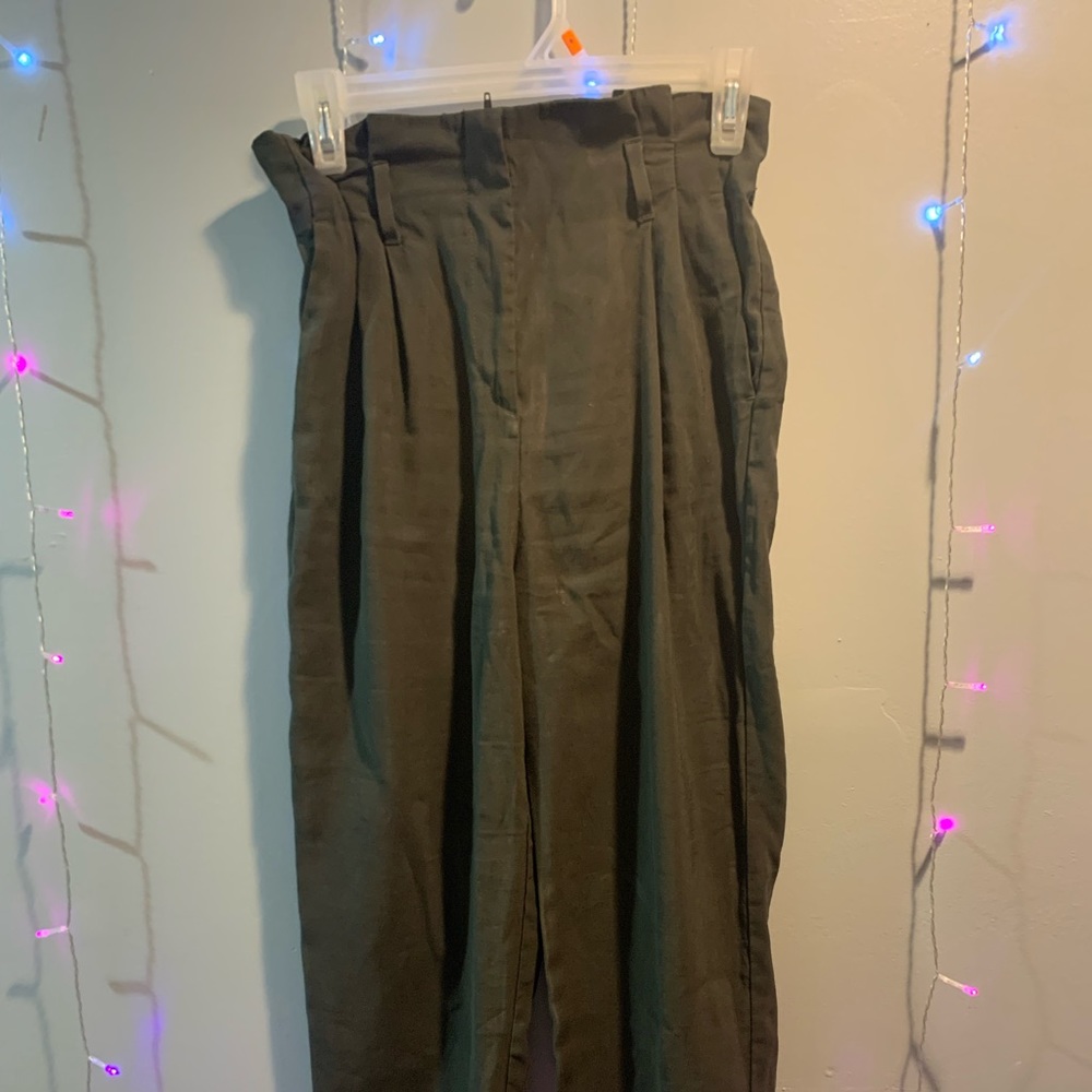 olive green womens dress pants